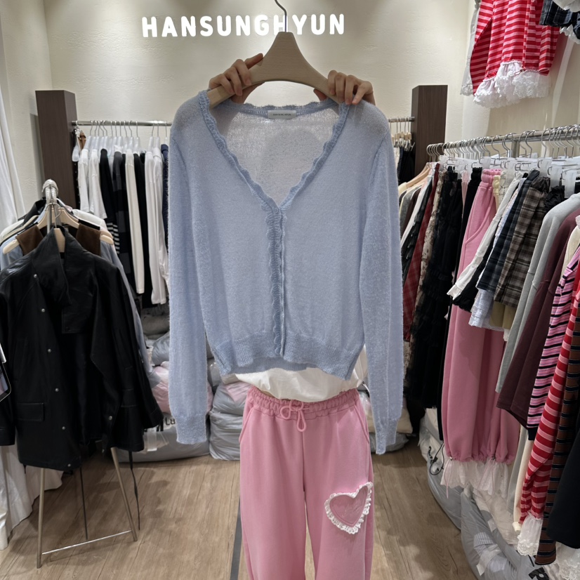 HANSUNGHYUN韓國代購女士新款推薦熱賣人氣開衫荷葉邊開衫HANSUNGHYUN開衫圖色2