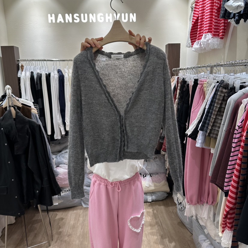 HANSUNGHYUN韓國代購女士新款推薦熱賣人氣開衫荷葉邊開衫HANSUNGHYUN開衫圖色3