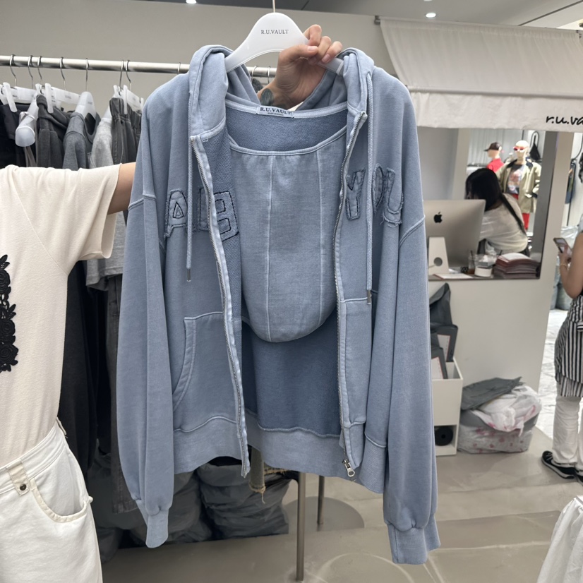 R U VAULT東大門代購女裝新款人氣時尚休閑熱賣推薦衛衣R U VAULT衛衣圖色1