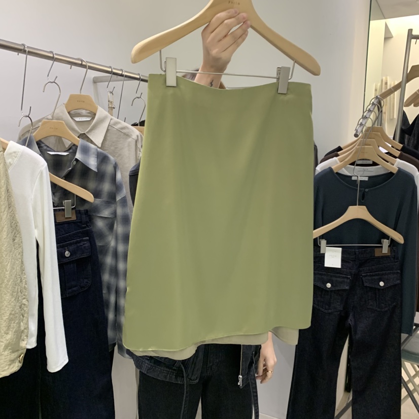 PHILO東大門實拍女裝新品真品人氣熱賣時尚推薦休閑短裙緞PHILO短裙圖色2