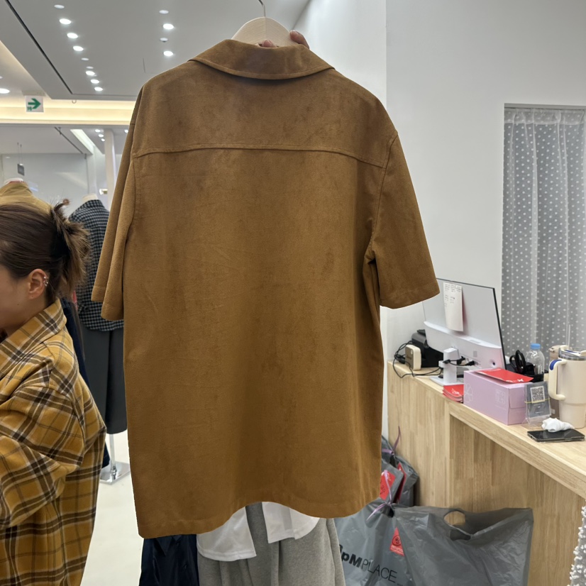 NEEEEDS韓國代購女士新品人氣休閑真品時尚襯衫蕾絲衫絨面革NEEEEDS襯衫/蕾絲衫