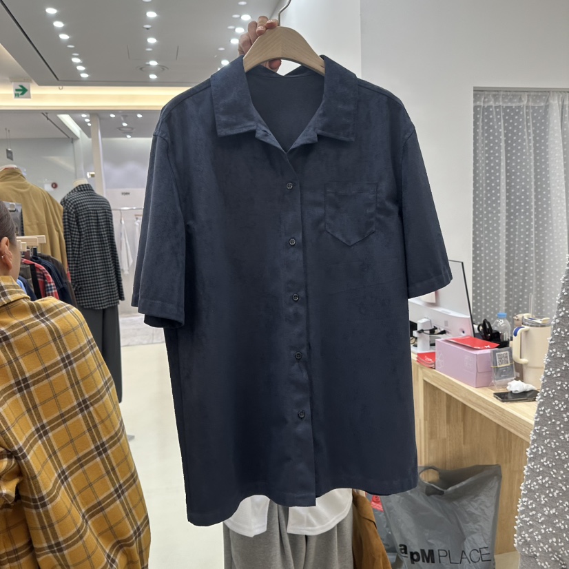 NEEEEDS韓國代購女士新品人氣休閑真品時尚襯衫蕾絲衫絨面革NEEEEDS襯衫/蕾絲衫圖色2