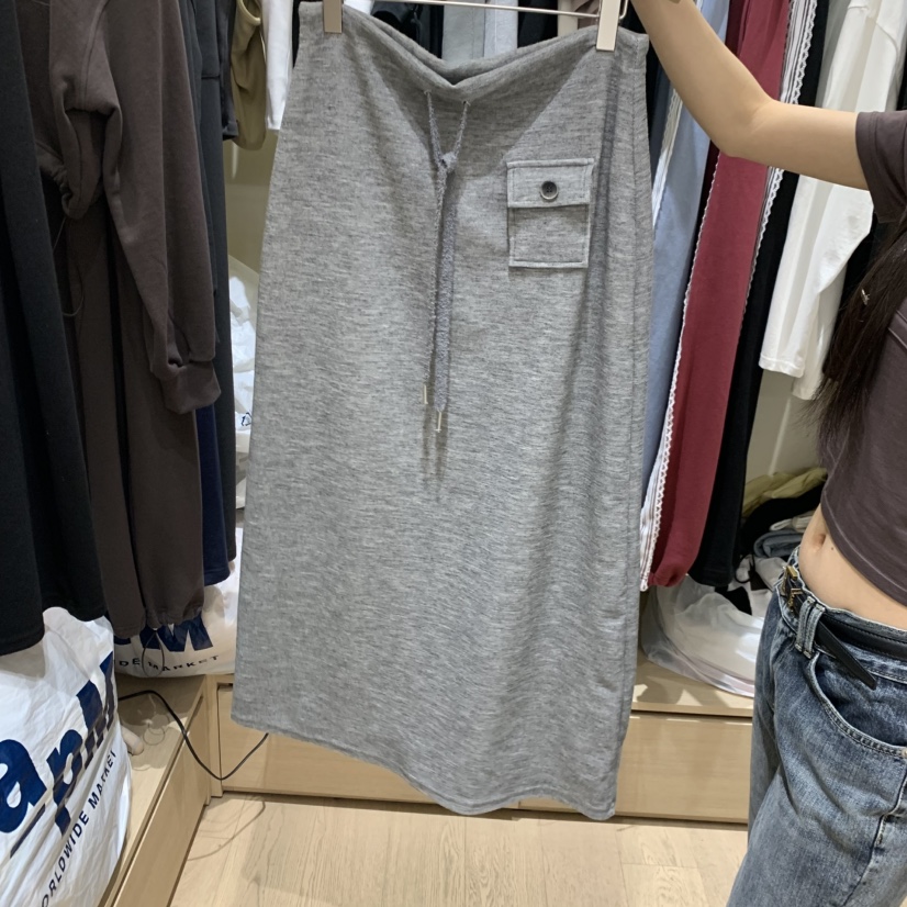 MONROE韓國代購女裝新款熱賣真品人氣推薦時尚休閑長裙口袋MONROE長裙圖色2