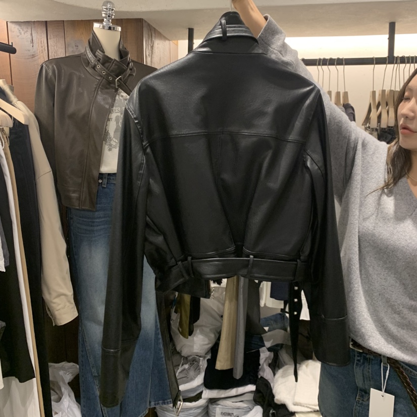 ONDA韓國代購女士新品熱賣人氣真品時尚推薦休閑皮衣ONDA皮衣