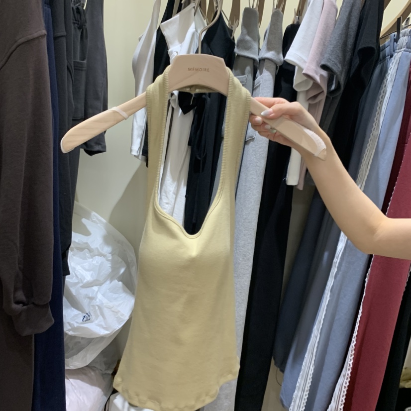 MONROE東大門代購女士新款人氣推薦熱賣休閑吊帶背心羅紋MONROE吊帶/背心圖色2