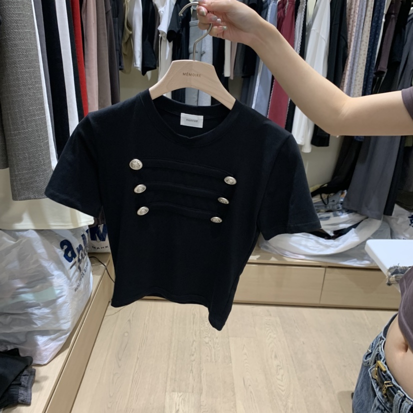 MONROE韓國直郵女士新款休閑熱賣時尚人氣真品推薦T恤MONROET恤圖色3黑