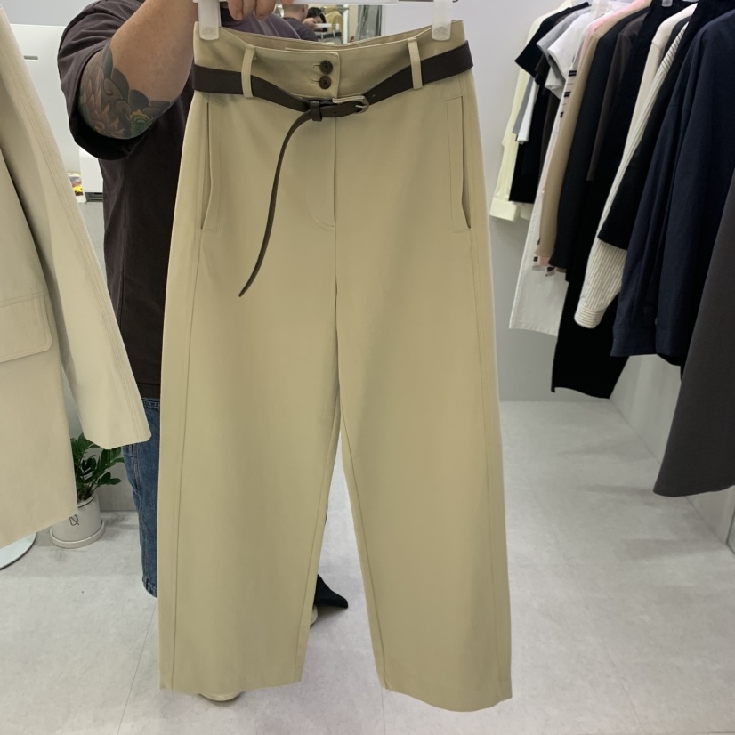 ELSON東大門代購女士新款真品熱賣人氣時尚休閑褲不含腰帶ELSON休閑褲圖色1