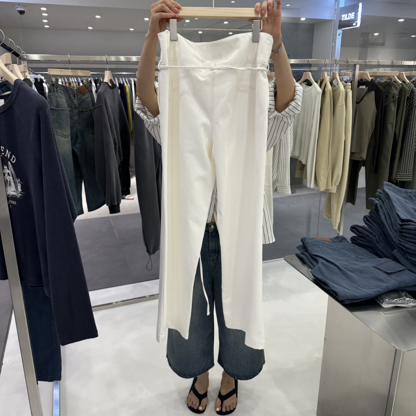 LUTH韓國代購女裝新款熱賣時尚休閑推薦人氣休閑褲含腰繩LUTH休閑褲