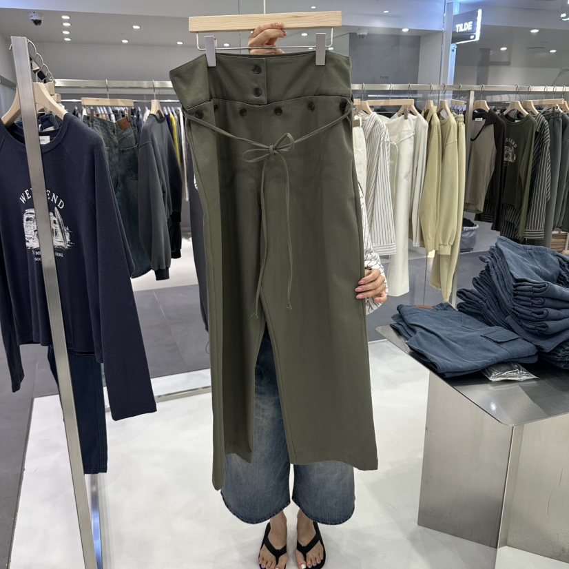 LUTH韓國代購女裝新款熱賣時尚休閑推薦人氣休閑褲含腰繩LUTH休閑褲圖色2