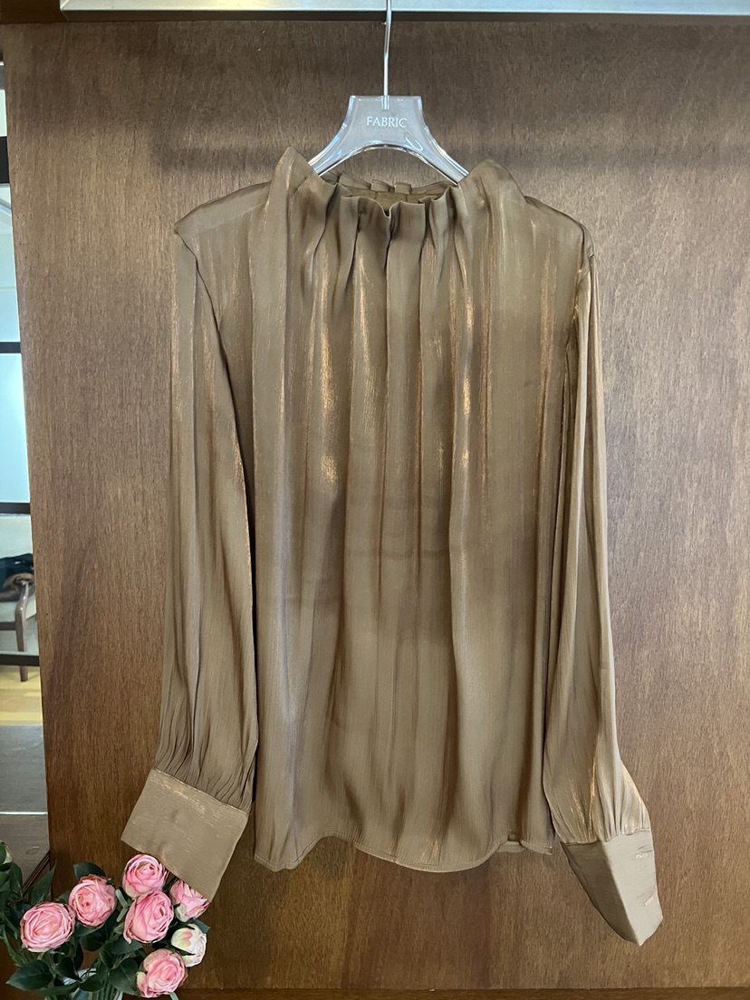 FABRIC東大門代購女士新品休閑人氣真品熱賣襯衫蕾絲衫絲帶FABRIC襯衫/蕾絲衫圖色1