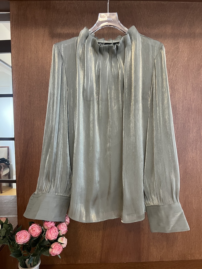 FABRIC東大門代購女士新品休閑人氣真品熱賣襯衫蕾絲衫絲帶FABRIC襯衫/蕾絲衫圖色2