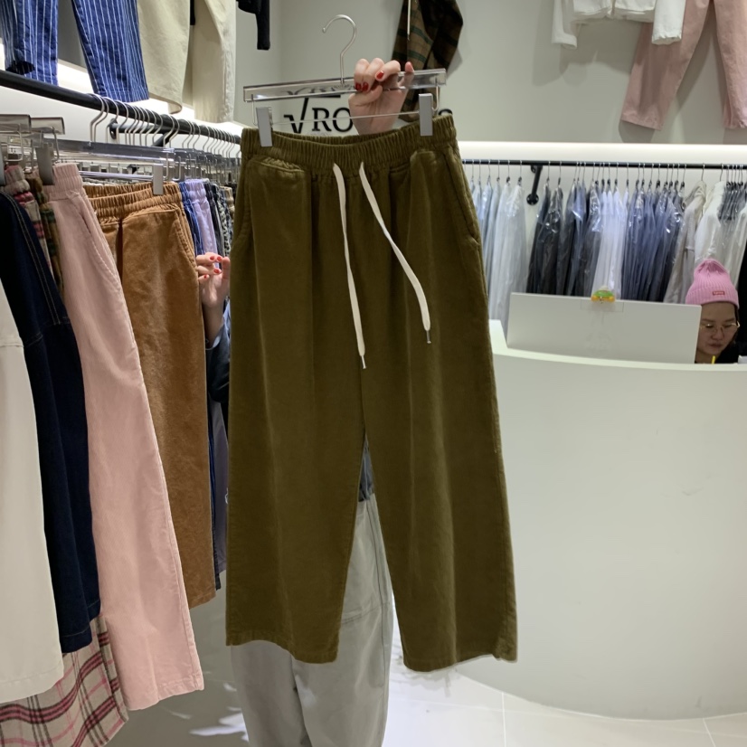 ROOT 2.3東大門實拍女裝新款推薦真品熱賣時尚休閑休閑褲ROOT 2.3休閑褲圖色2卡其綠