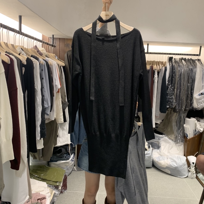 ONDA東大門代購女士新品時尚真品熱賣人氣休閑針織衫含脖帶ONDA針織衫圖色3