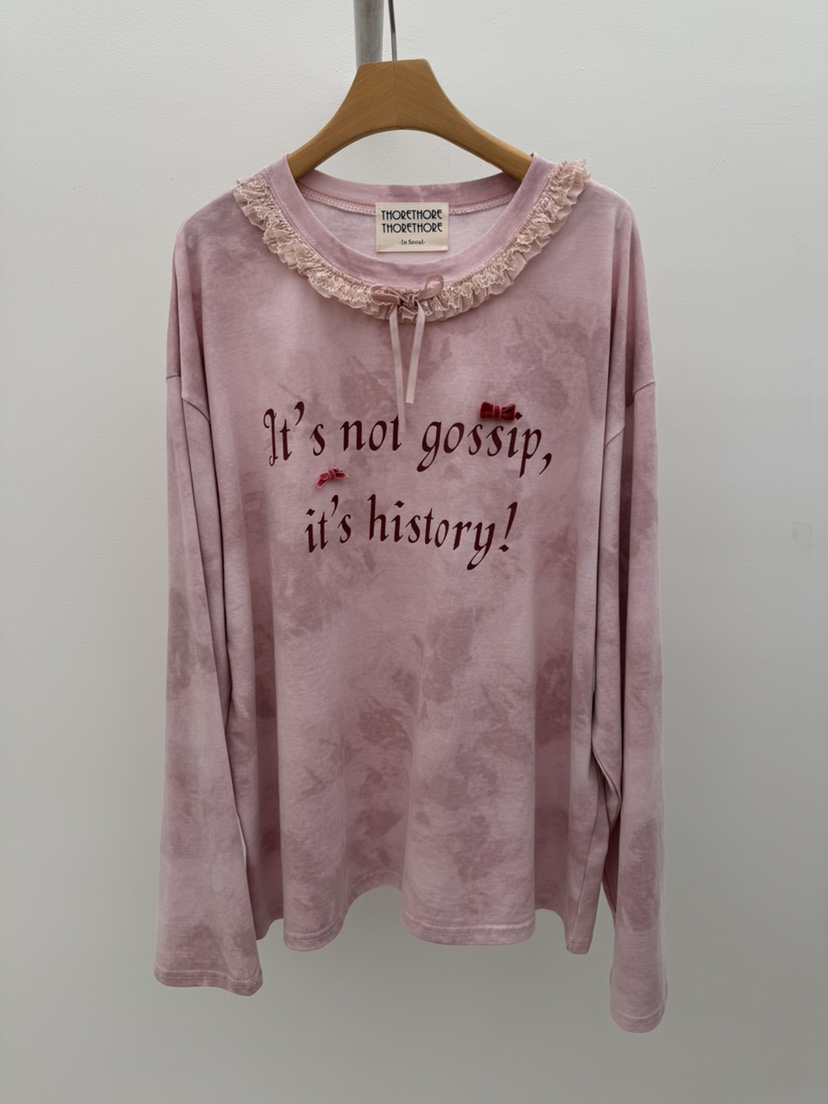 THORE韓國代購女士新品休閑真品人氣時尚推薦熱賣長袖T恤THORE長袖T恤圖色1