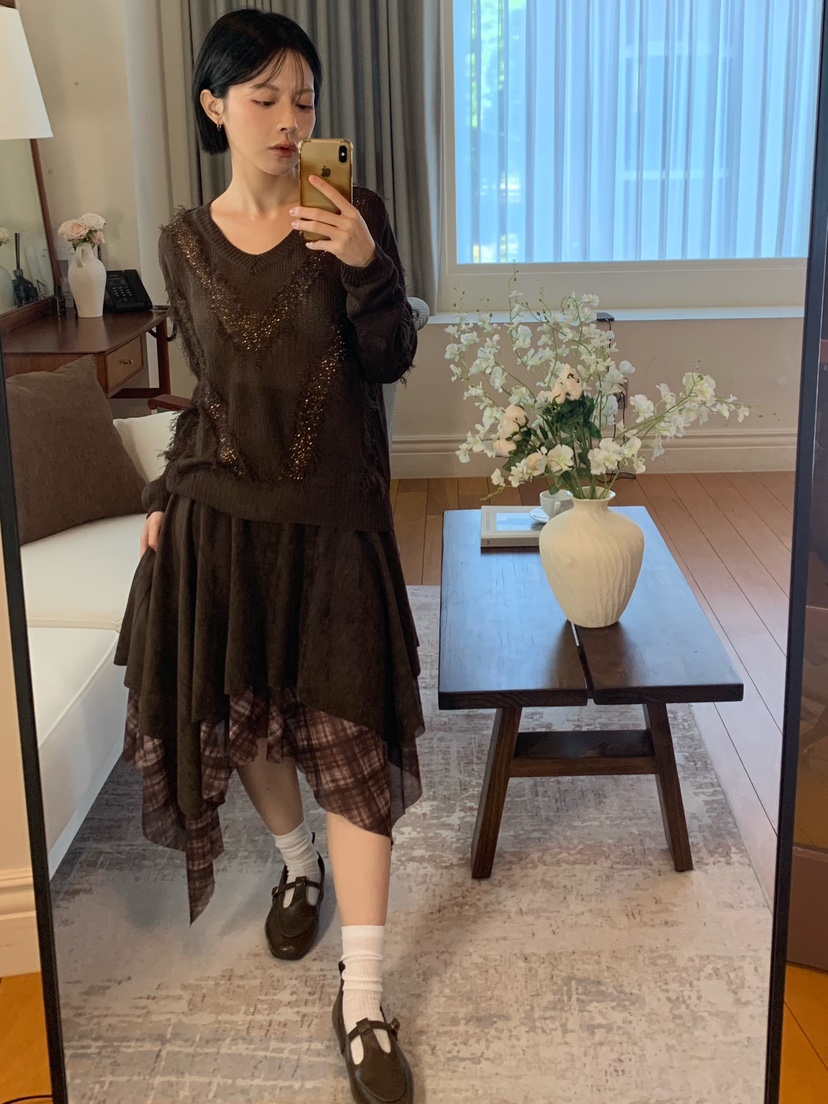 FABRIC韓國代購女裝新款真品時尚熱賣推薦休閑半身裙中短裙FABRIC半身裙/中短裙