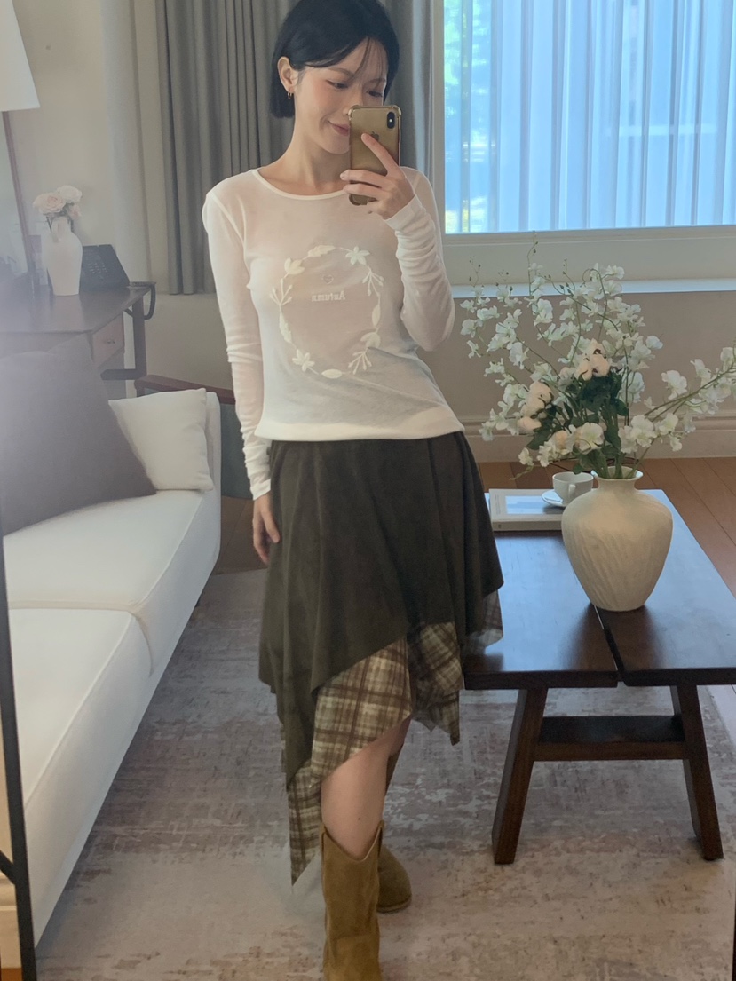 FABRIC韓國代購女裝新款真品時尚熱賣推薦休閑半身裙中短裙FABRIC半身裙/中短裙