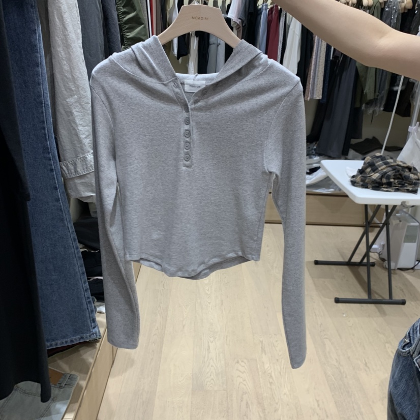 MONROE韓國代購女士新品熱賣時尚真品人氣長袖T恤連帽衫圓領MONROE長袖T恤圖色2