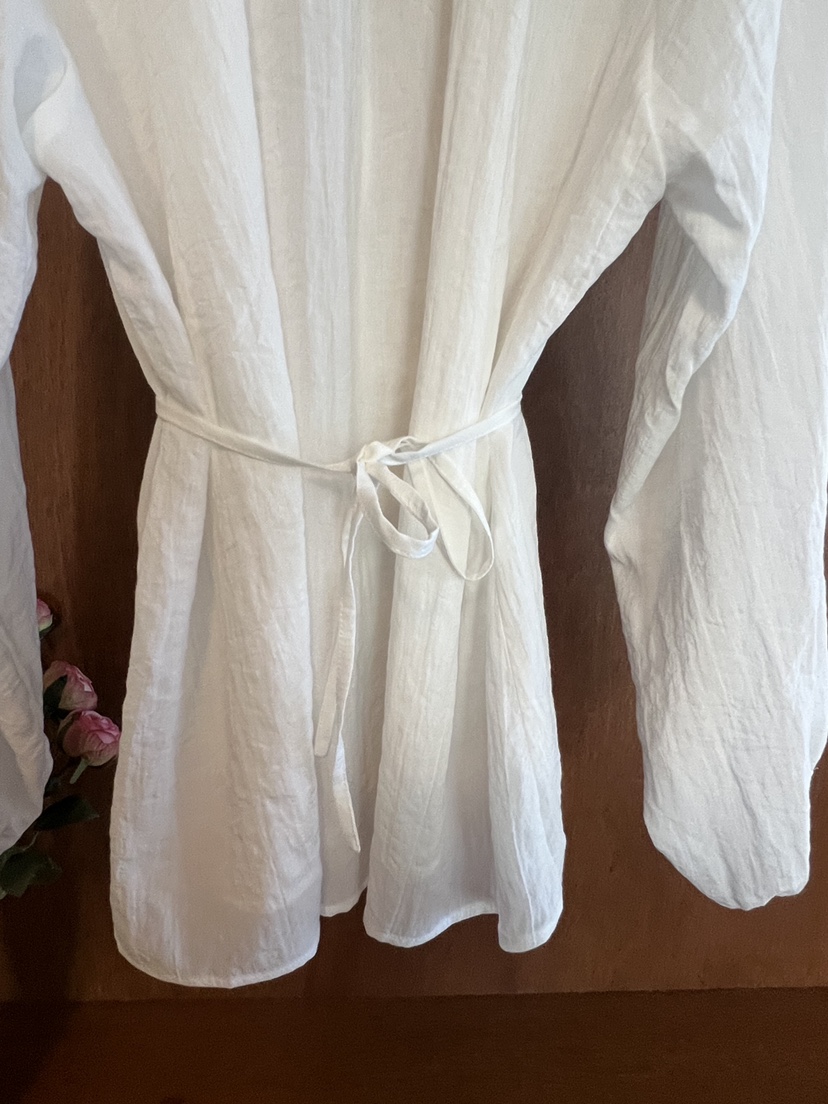 FABRIC東大門直郵女士新品人氣時尚真品休閑襯衫蕾絲衫絲帶FABRIC襯衫/蕾絲衫