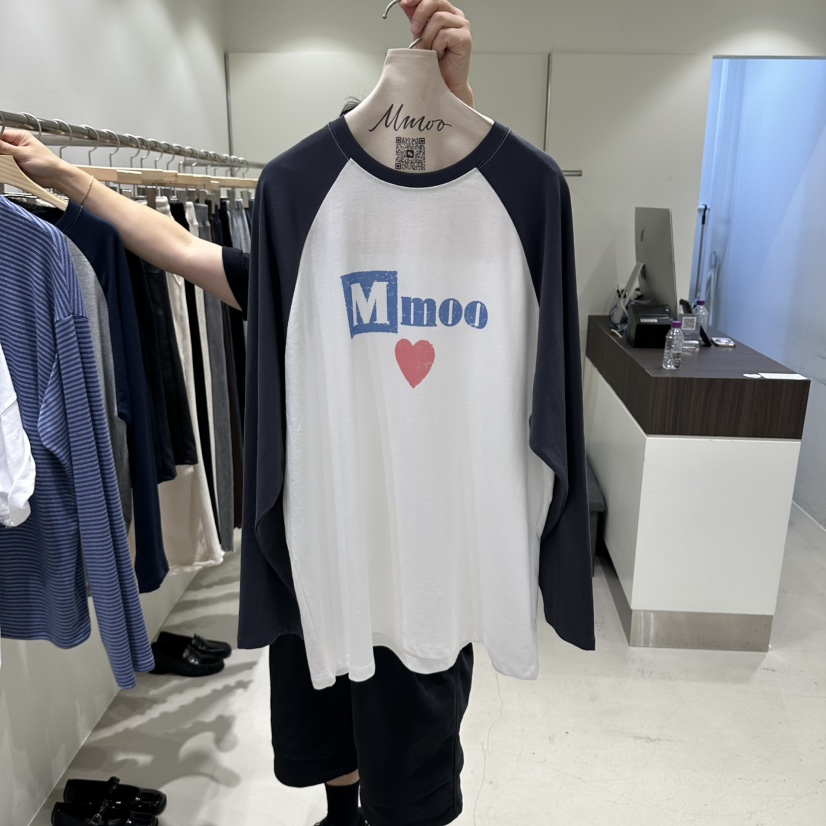 MMOO東大門實拍女士新品時尚人氣熱賣推薦真品長袖T恤插肩袖MMOO長袖T恤圖色1