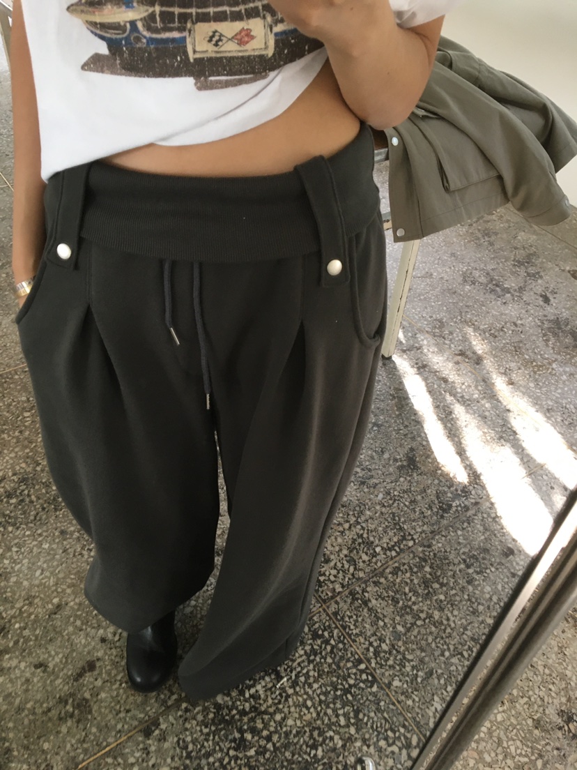 ONDA東大門實拍女裝新品人氣熱賣推薦時尚休閑真品休閑褲ONDA休閑褲圖色3墨