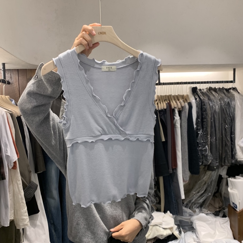 ONDA東大門實拍女裝新品人氣推薦熱賣時尚休閑真品吊帶背心ONDA吊帶/背心圖色1
