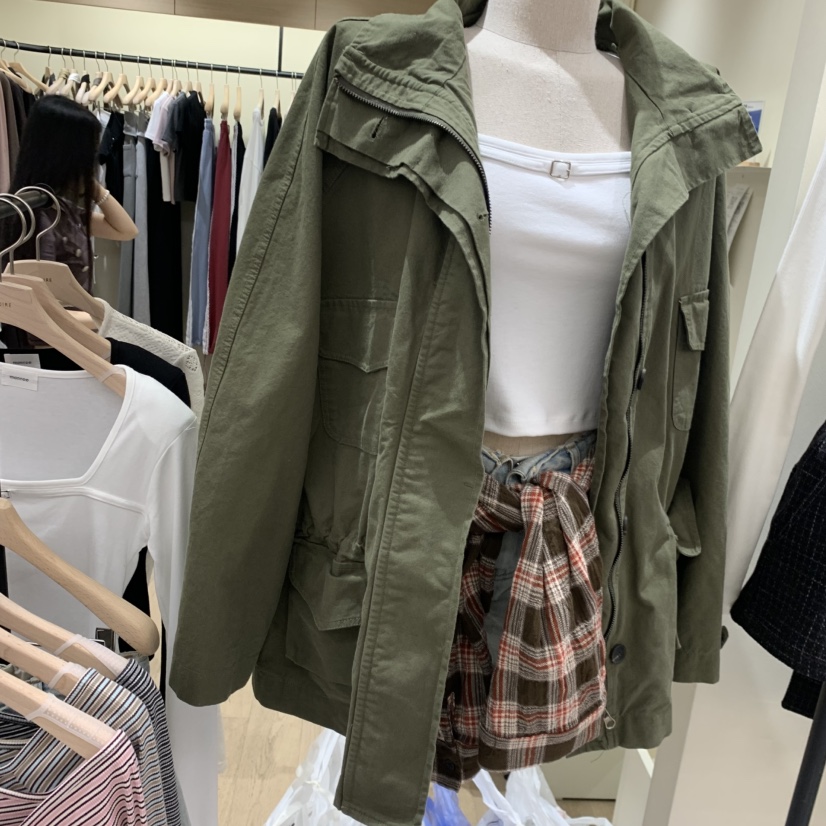MONROE韓國代購女士新品真品休閑推薦人氣時尚夾克口袋水洗MONROE夾克圖色2