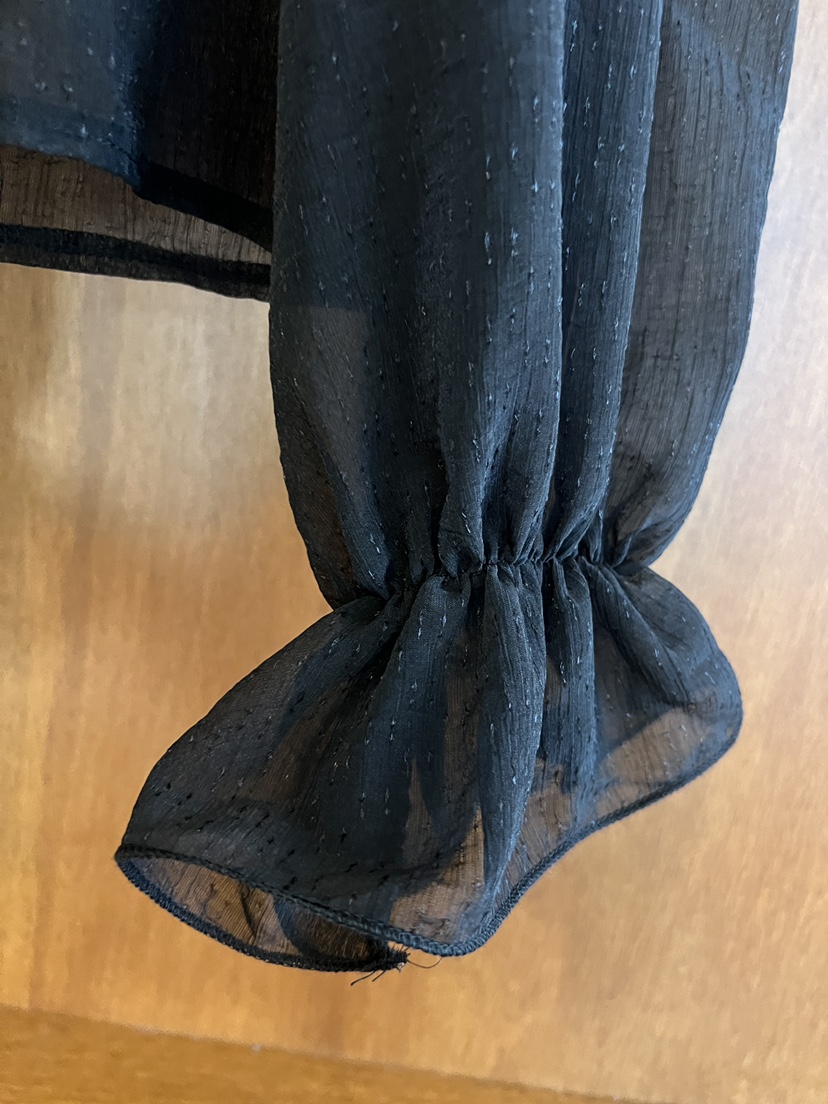 FABRIC韓國直郵女裝新品時尚推薦休閑襯衫蕾絲衫荷葉邊高領FABRIC襯衫/蕾絲衫