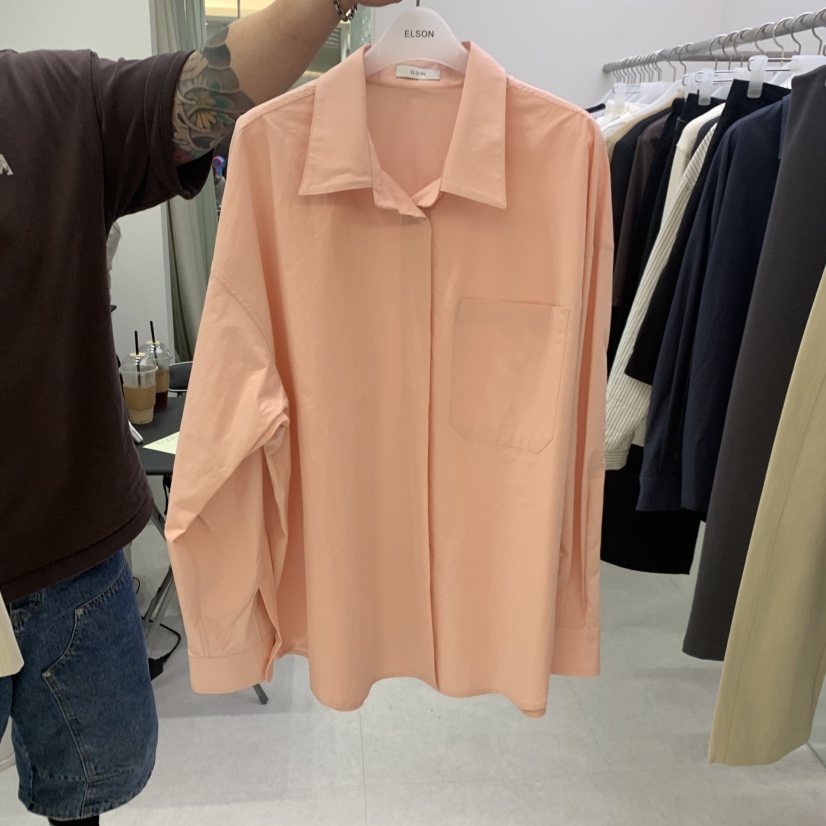ELSON韓國直郵女裝新品時尚人氣熱賣推薦休閑真品襯衫蕾絲衫ELSON襯衫/蕾絲衫圖色2