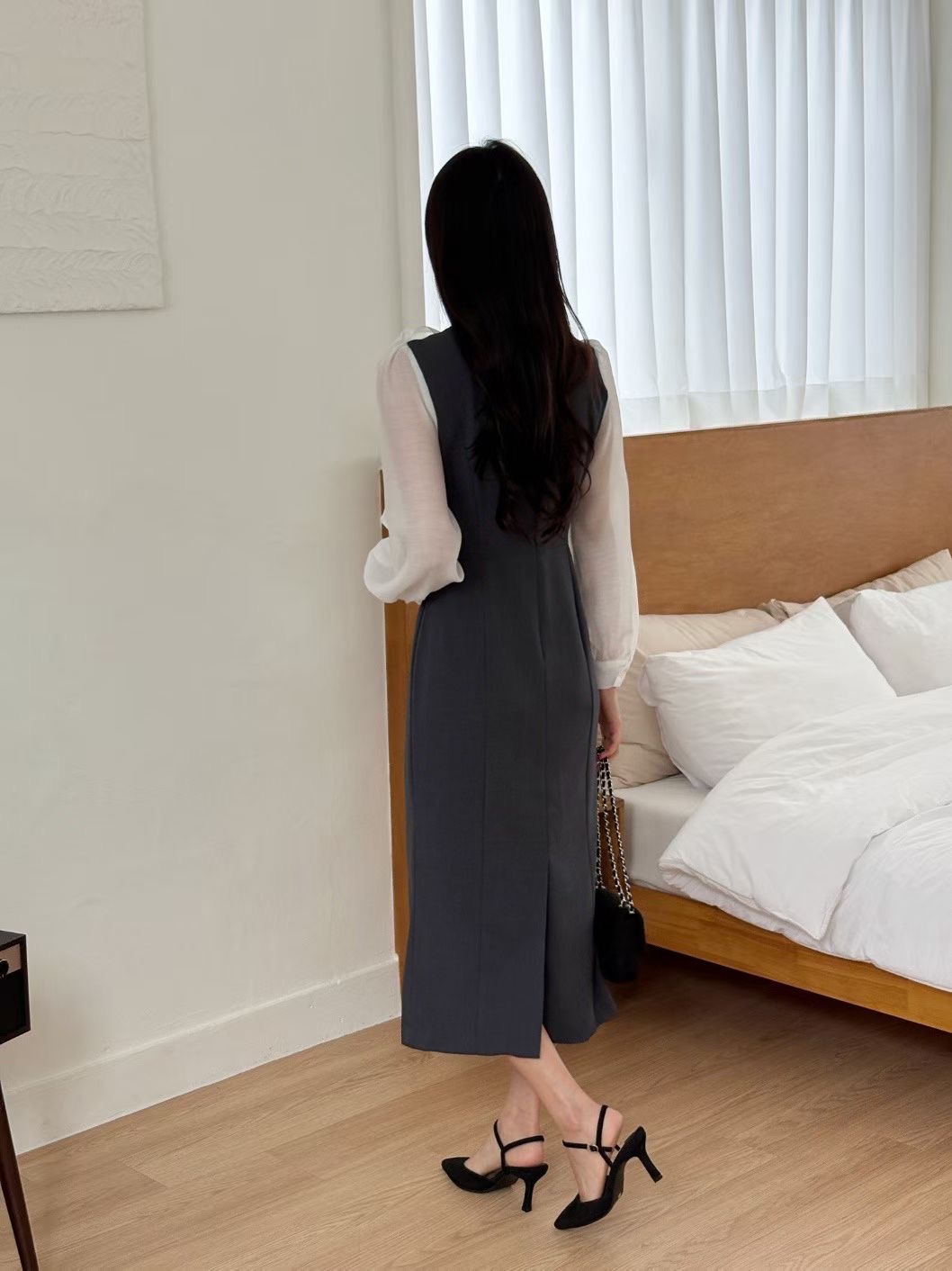 Ruhot/EEYOU東大門代購女士新品推薦休閑人氣連衣裙含脖帶Ruhot/EEYOU連衣裙