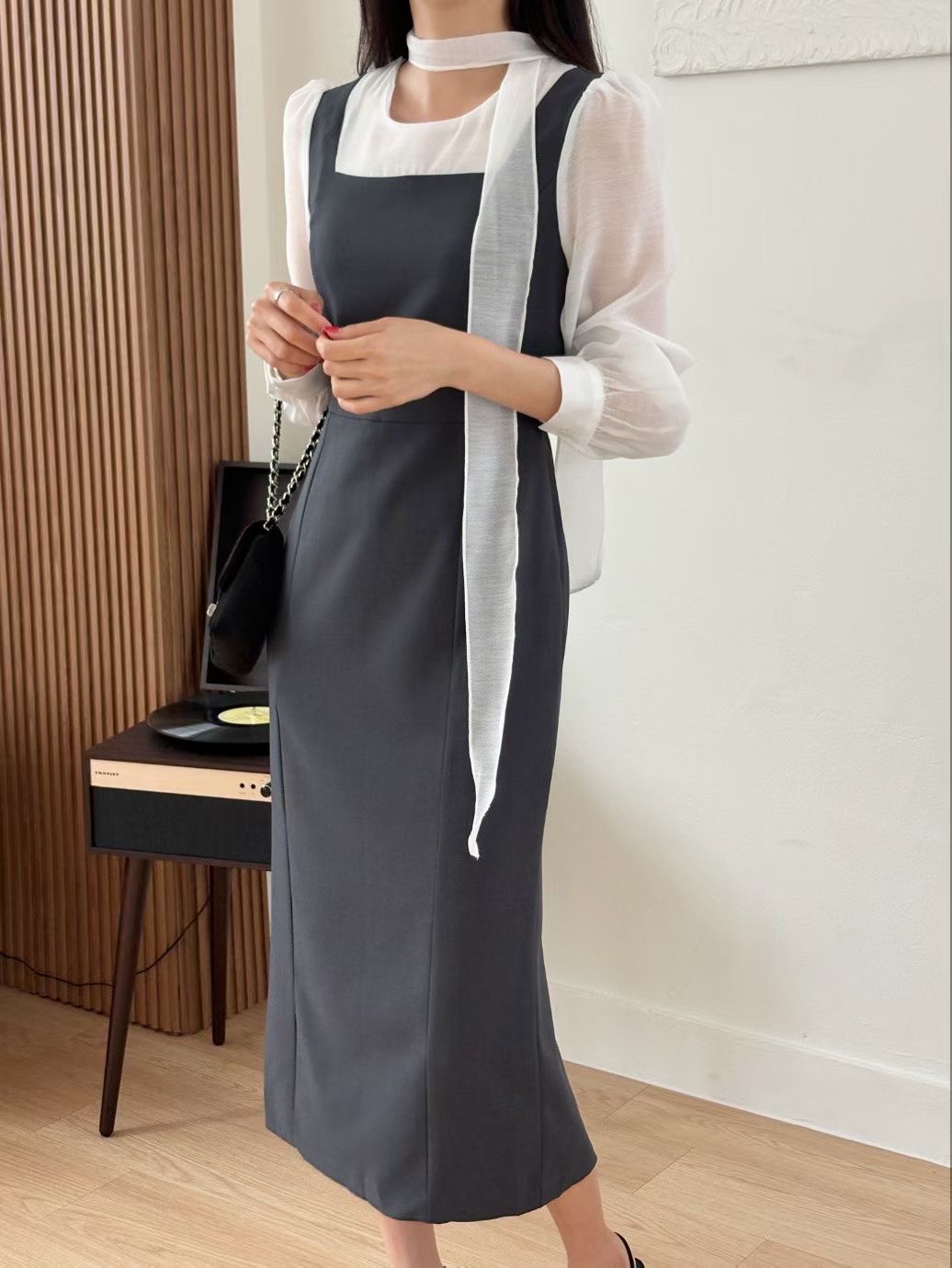 Ruhot/EEYOU東大門代購女士新品推薦休閑人氣連衣裙含脖帶Ruhot/EEYOU連衣裙