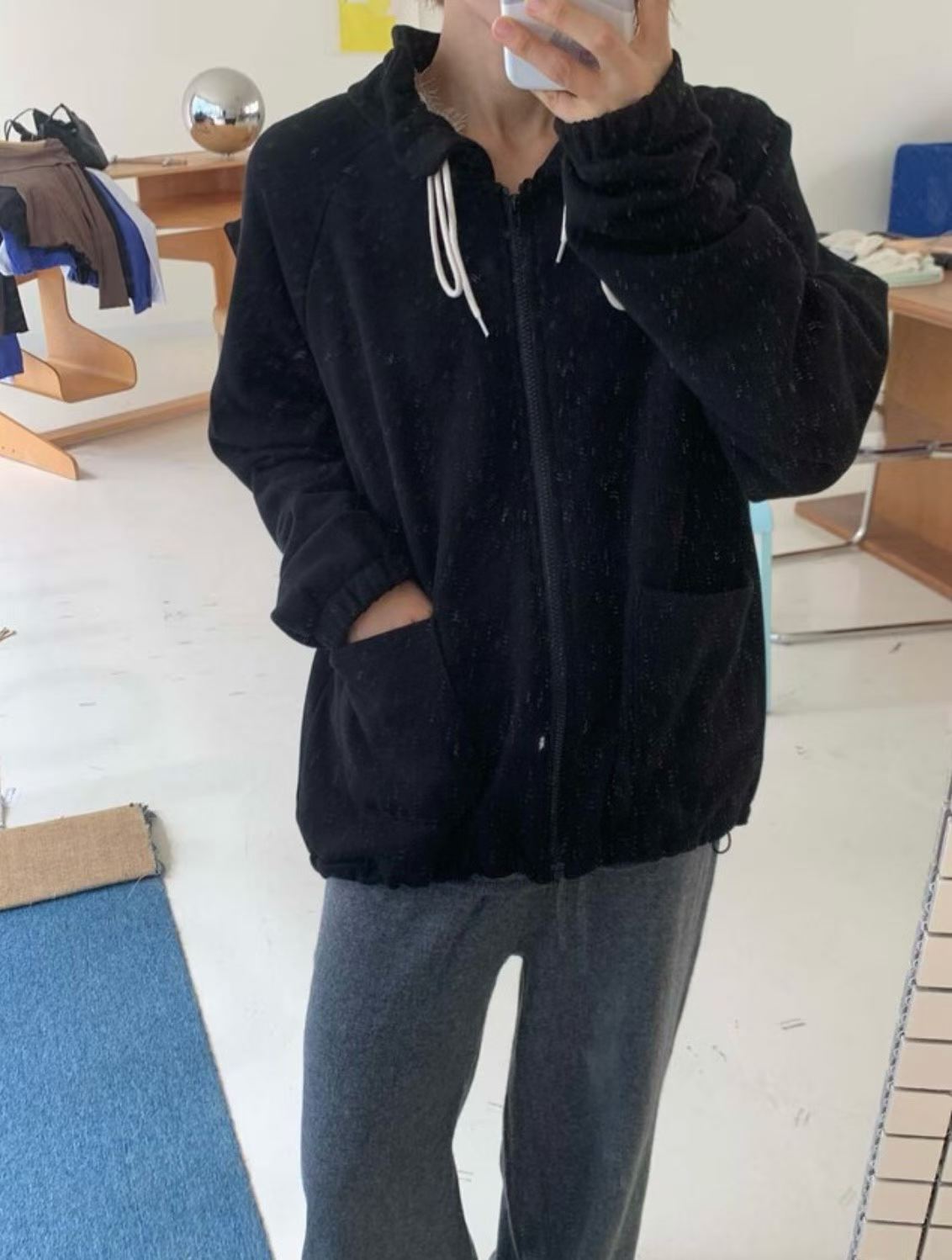WAYBETTER韓國直郵女裝新品真品人氣推薦熱賣夾克口袋拉鏈WAYBETTER夾克圖色3