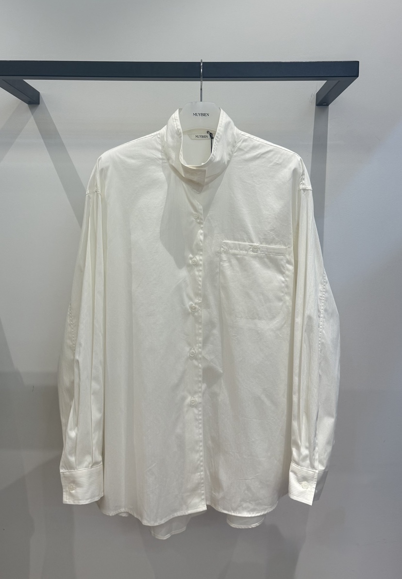 MUYBIEN東大門實拍女士新品真品時尚熱賣人氣襯衫蕾絲衫高領MUYBIEN襯衫/蕾絲衫圖色1