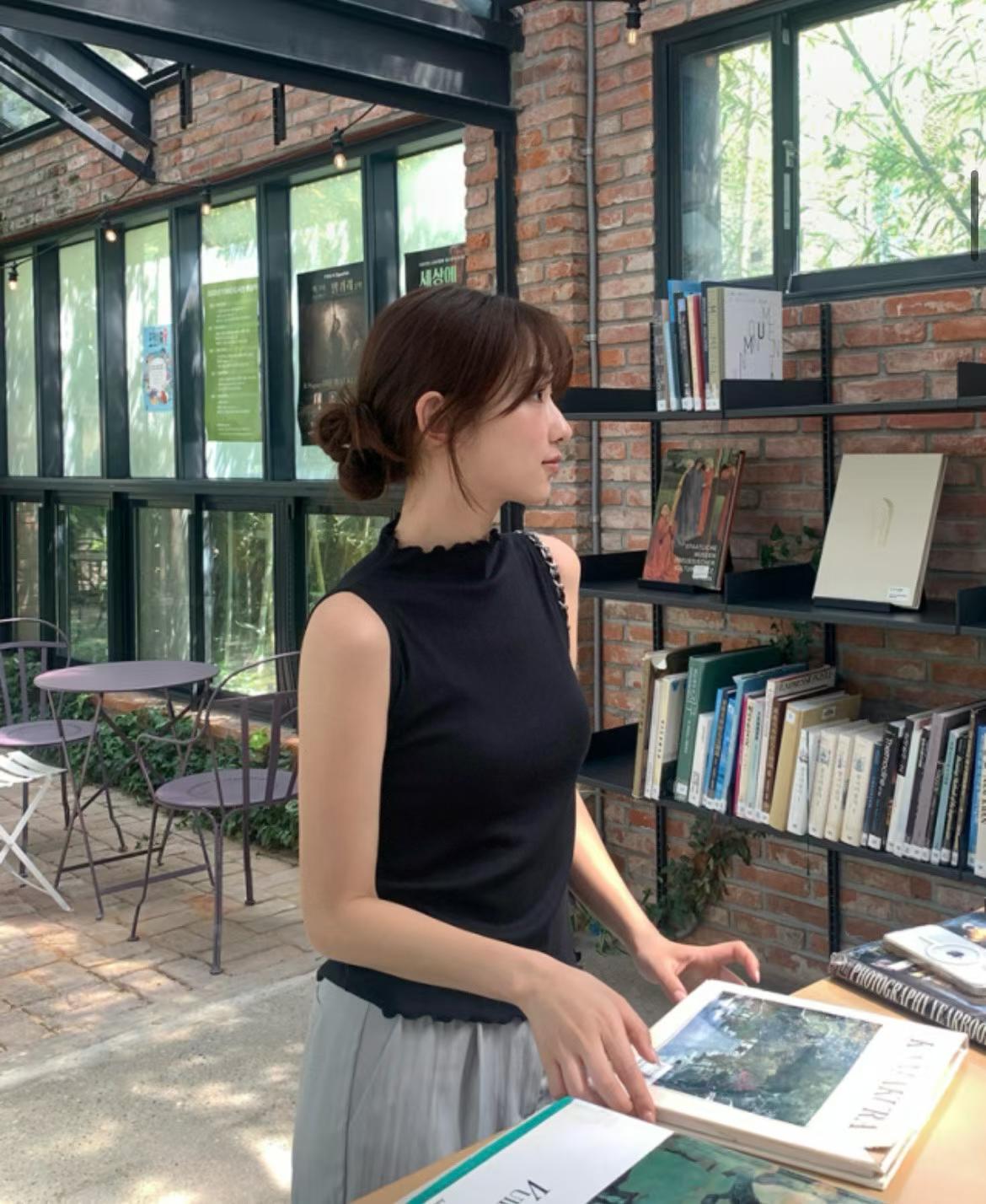 WAYBETTER東大門直郵女裝新品真品休閑人氣吊帶背心半領無袖WAYBETTER吊帶/背心