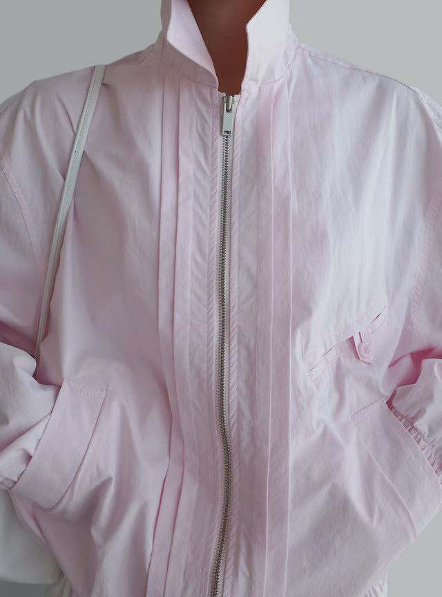 MOOD-A東大門代購女裝新品真品人氣熱賣時尚夾克褶裥紐扣MOOD-A夾克