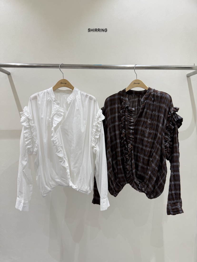SHIRRING韓國代購女士新款真品休閑熱賣時尚推薦襯衫蕾絲衫SHIRRING襯衫/蕾絲衫
