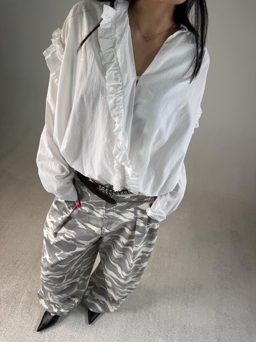 SHIRRING韓國代購女士新款真品休閑熱賣時尚推薦襯衫蕾絲衫SHIRRING襯衫/蕾絲衫