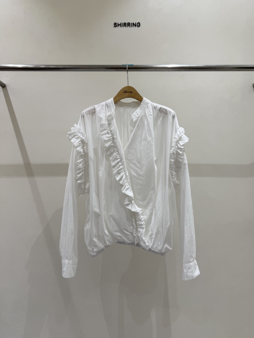 SHIRRING韓國代購女士新款真品休閑熱賣時尚推薦襯衫蕾絲衫SHIRRING襯衫/蕾絲衫圖色2