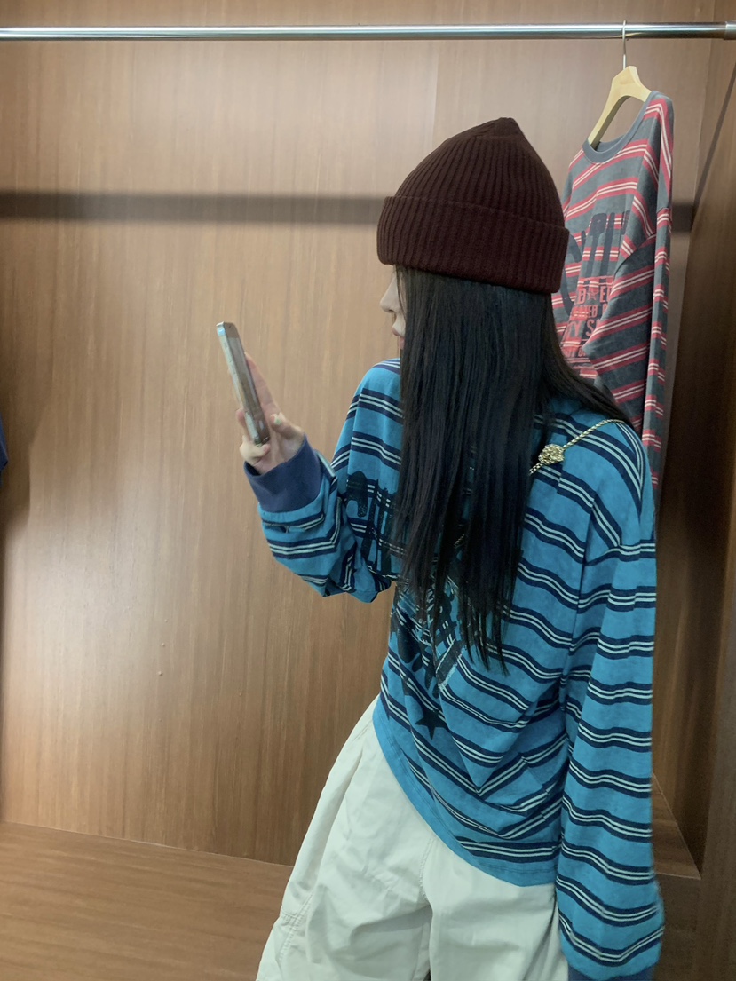 OKIE韓國代購女士新款推薦熱賣真品休閑人氣長袖T恤不含項鏈OKIE長袖T恤
