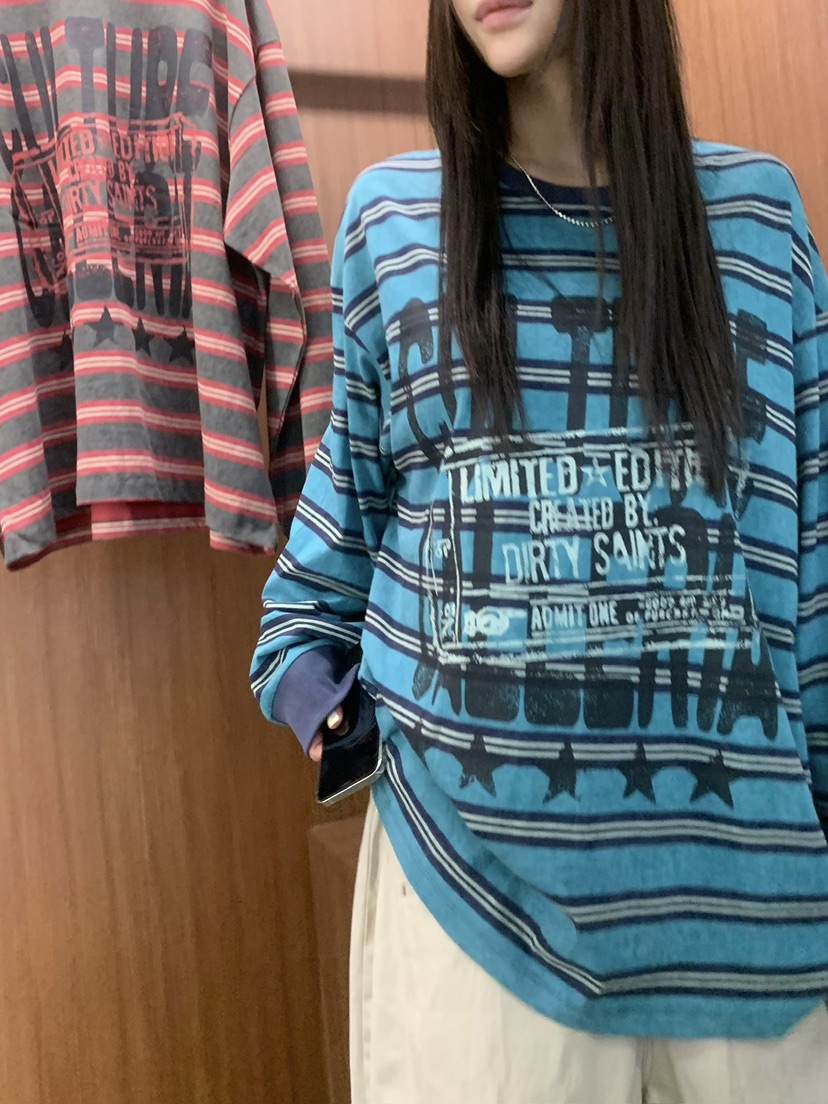 OKIE韓國代購女士新款推薦熱賣真品休閑人氣長袖T恤不含項鏈OKIE長袖T恤