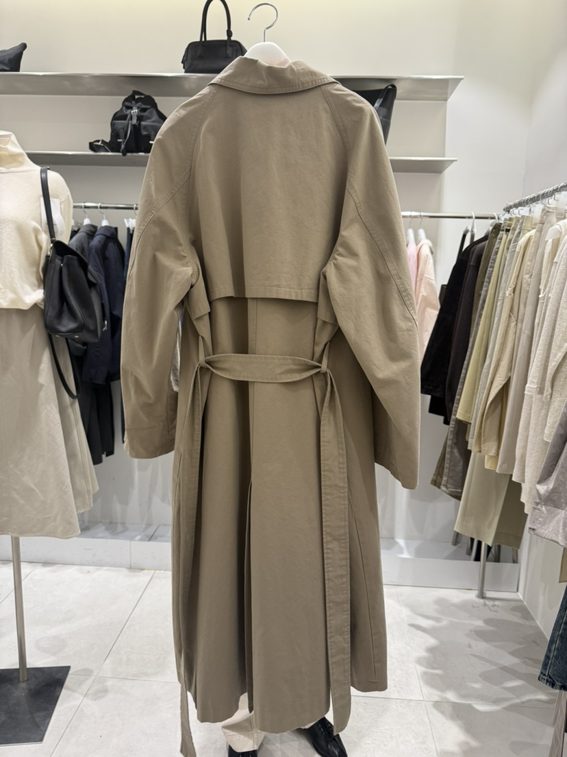 WOOD SAGE東大門實拍女士新品休閑時尚長款風衣含腰帶水洗WOOD SAGE長款風衣