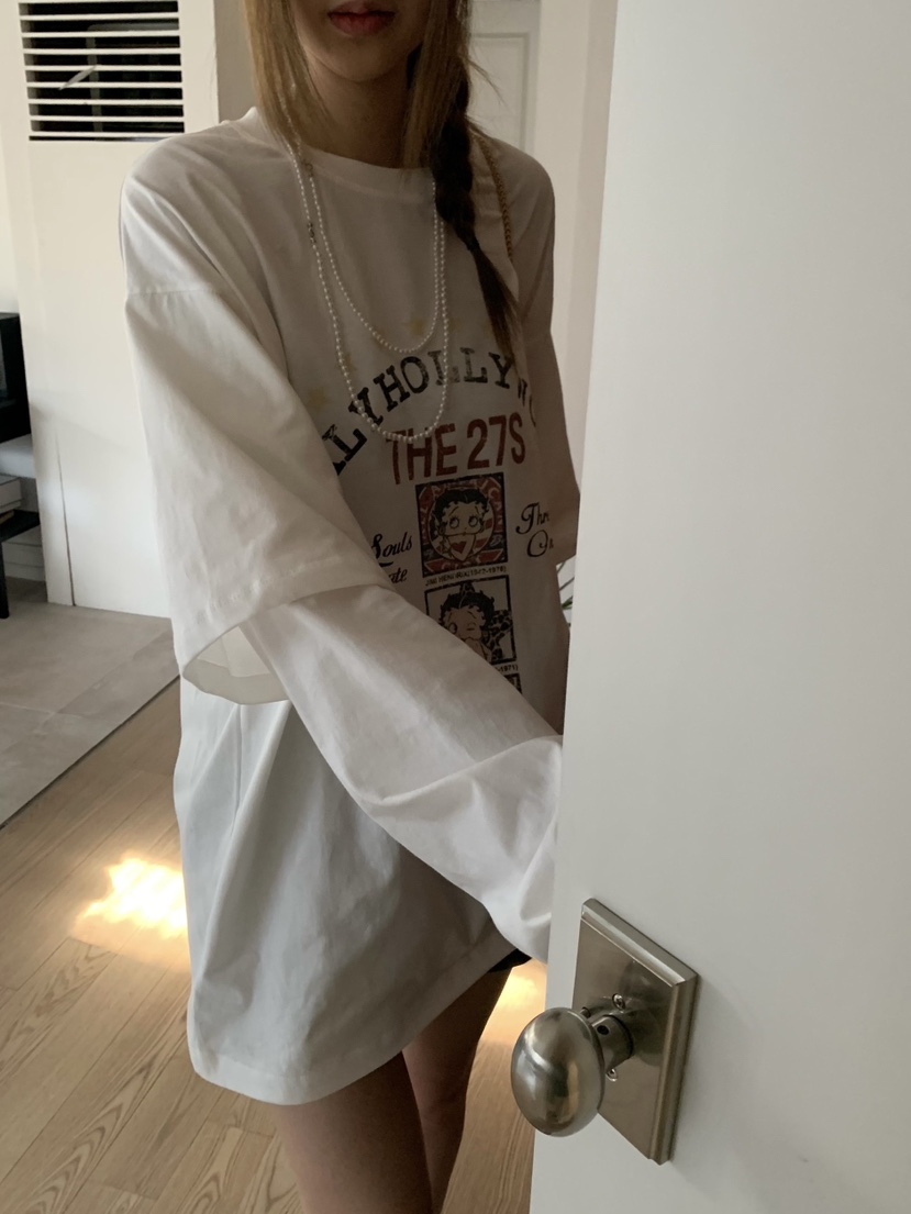 OKIE韓國代購女士新品推薦休閑真品時尚人氣熱賣長袖T恤OKIE長袖T恤