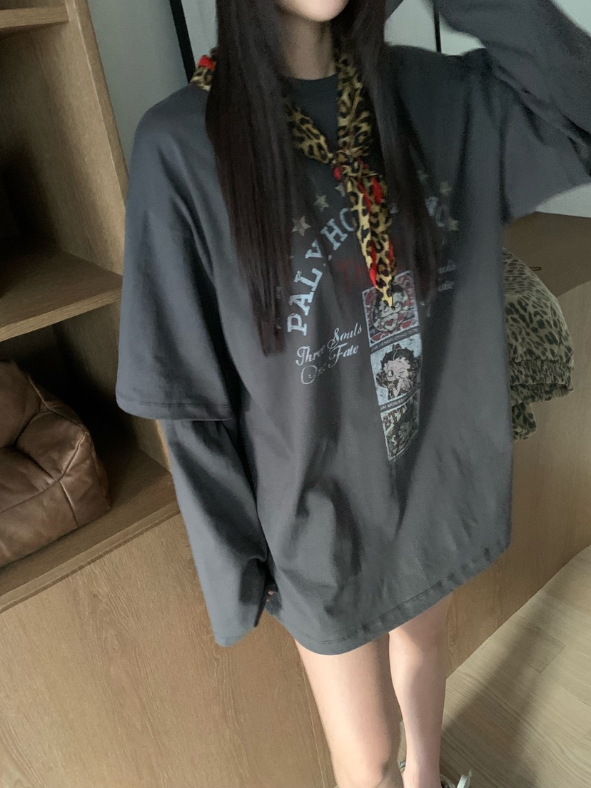 OKIE韓國代購女士新品推薦休閑真品時尚人氣熱賣長袖T恤OKIE長袖T恤