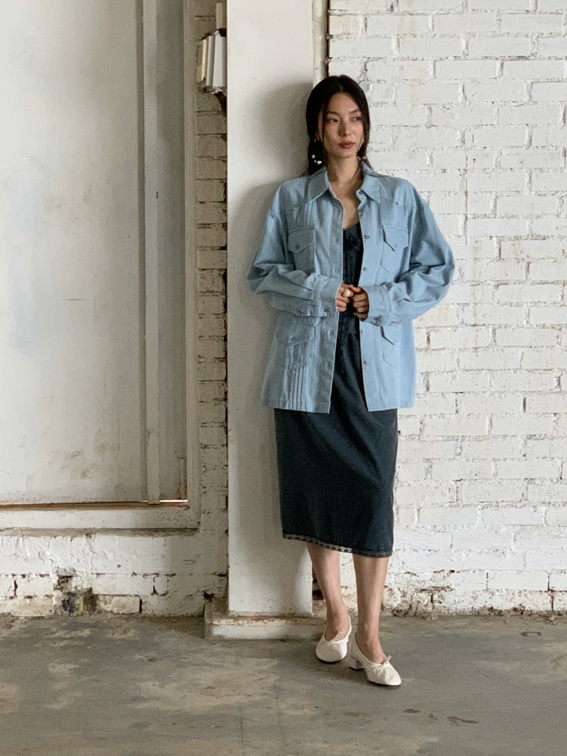 SOLD OUT東大門實拍女士新品推薦真品休閑襯衫蕾絲衫褶裥SOLD OUT襯衫/蕾絲衫