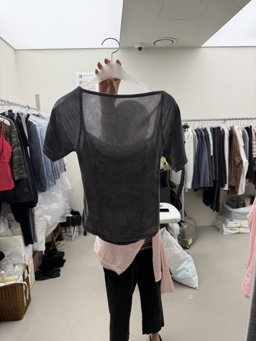 SOLD OUT韓國代購女裝新款職業休閑推薦真品人氣T恤褶皺SOLD OUTT恤