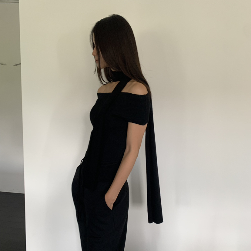 MOMENT東大門代購女裝新款時尚熱賣針織衫不含圍巾含腰繩MOMENT/RECOVER針織衫
