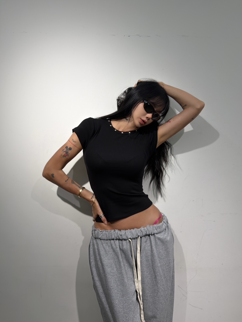 ABBEYLEE東大門代購女士新款真品推薦時尚休閑人氣T恤修身ABBEYLEET恤圖色6