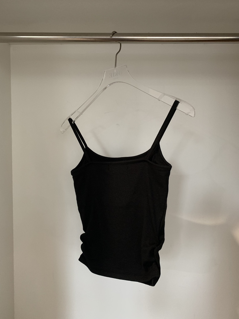 OKIE東大門實拍女士新品休閑真品時尚熱賣吊帶背心褶皺無袖OKIE吊帶/背心