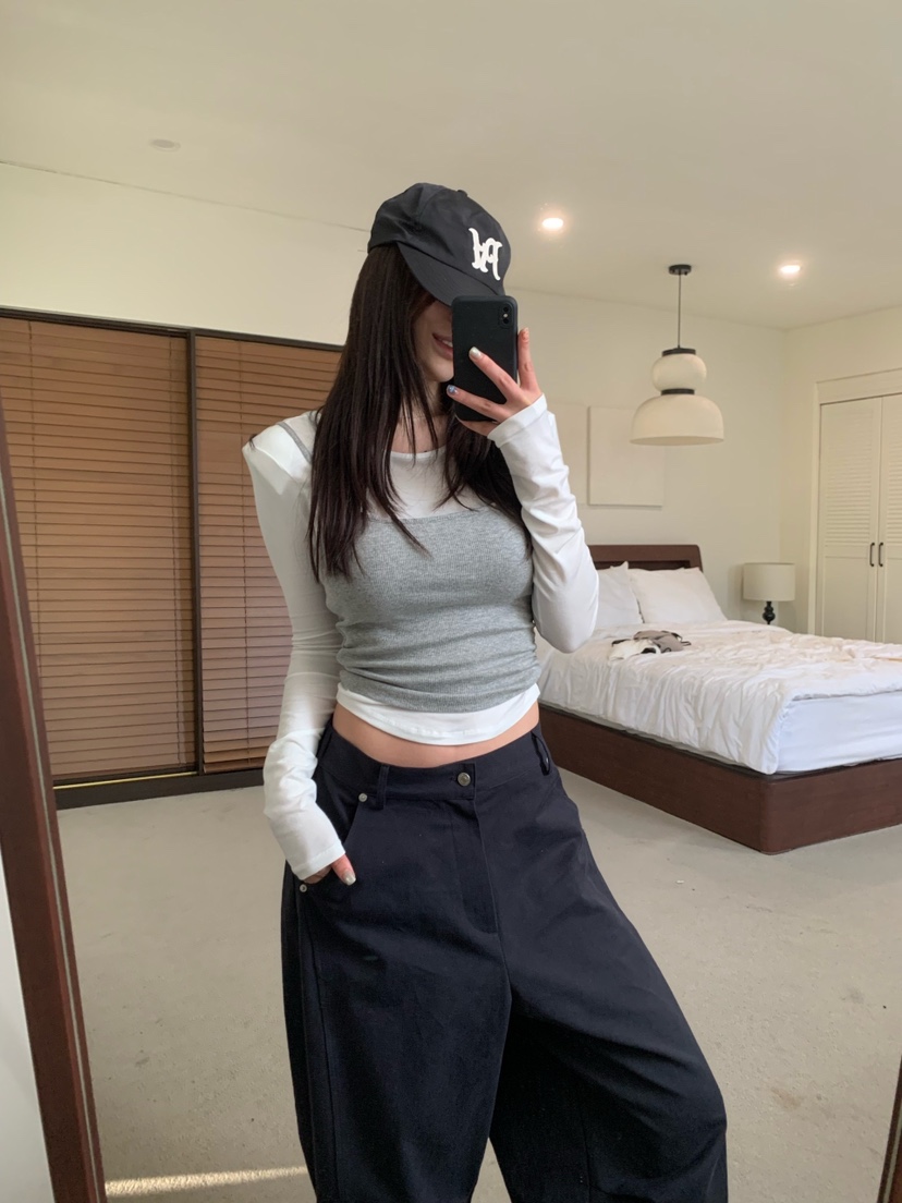 OKIE東大門實拍女士新品休閑真品時尚熱賣吊帶背心褶皺無袖OKIE吊帶/背心