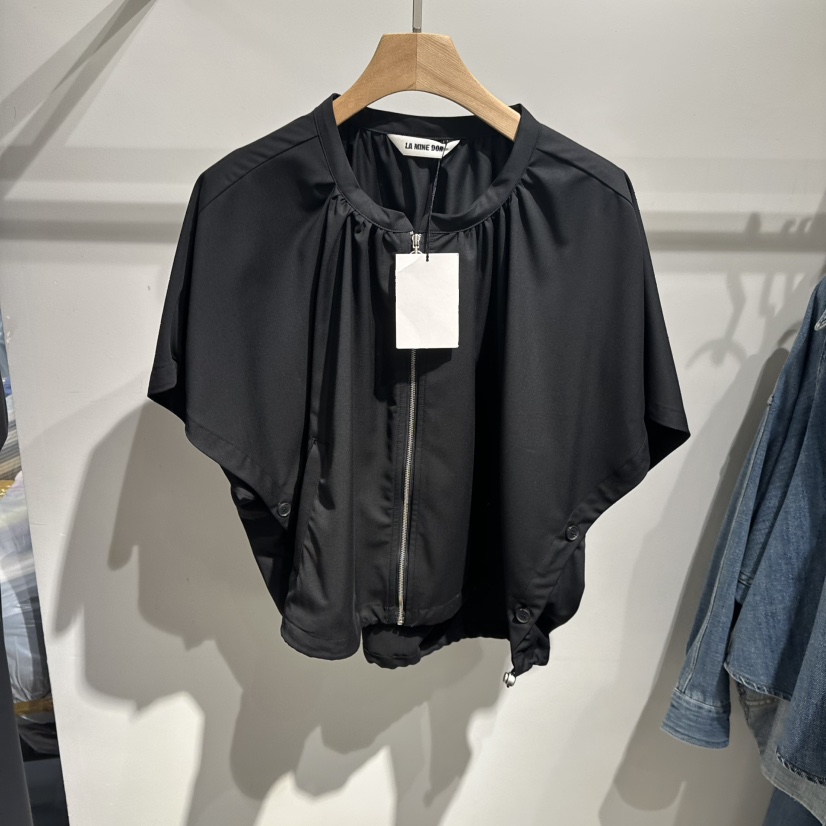 LAMINEDOR東大門實拍女裝新品推薦真品休閑襯衫蕾絲衫褶裥LA MINE DOR襯衫/蕾絲衫圖色3黑色