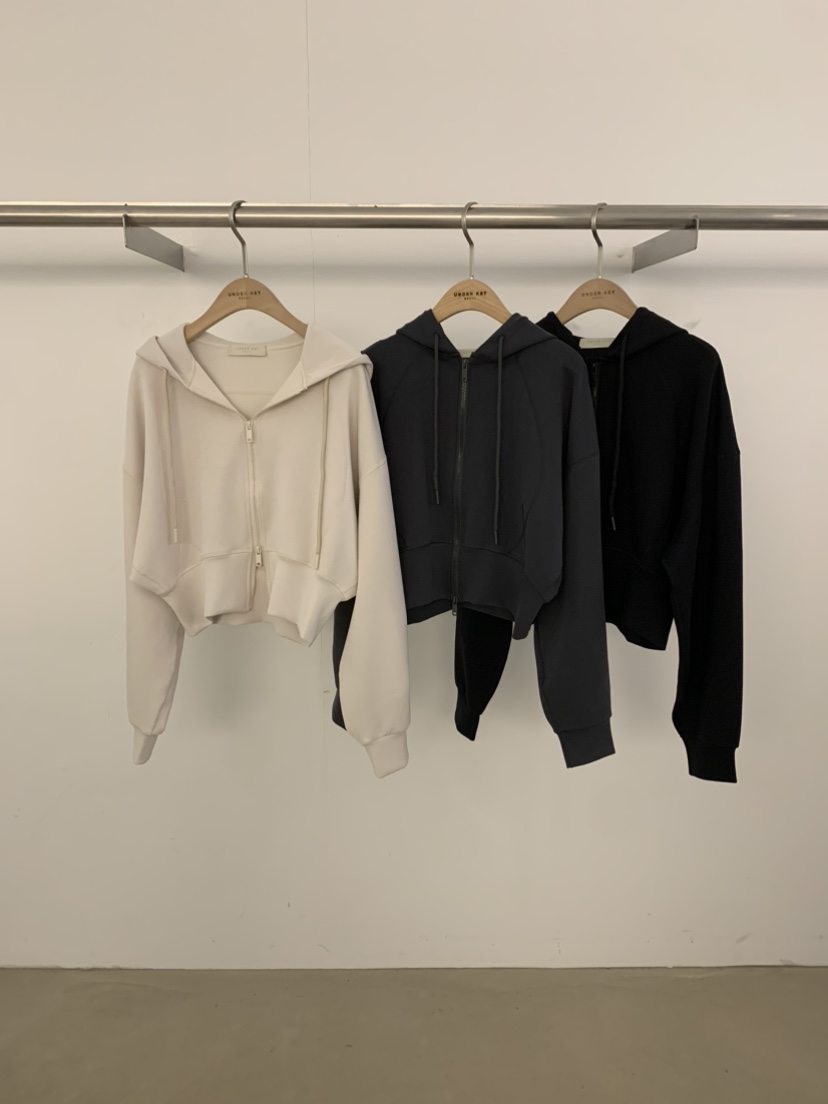 UNDER KEY韓國代購女裝新品熱賣休閑衛衣拉鏈連帽衫莫代爾UNDER KEY衛衣